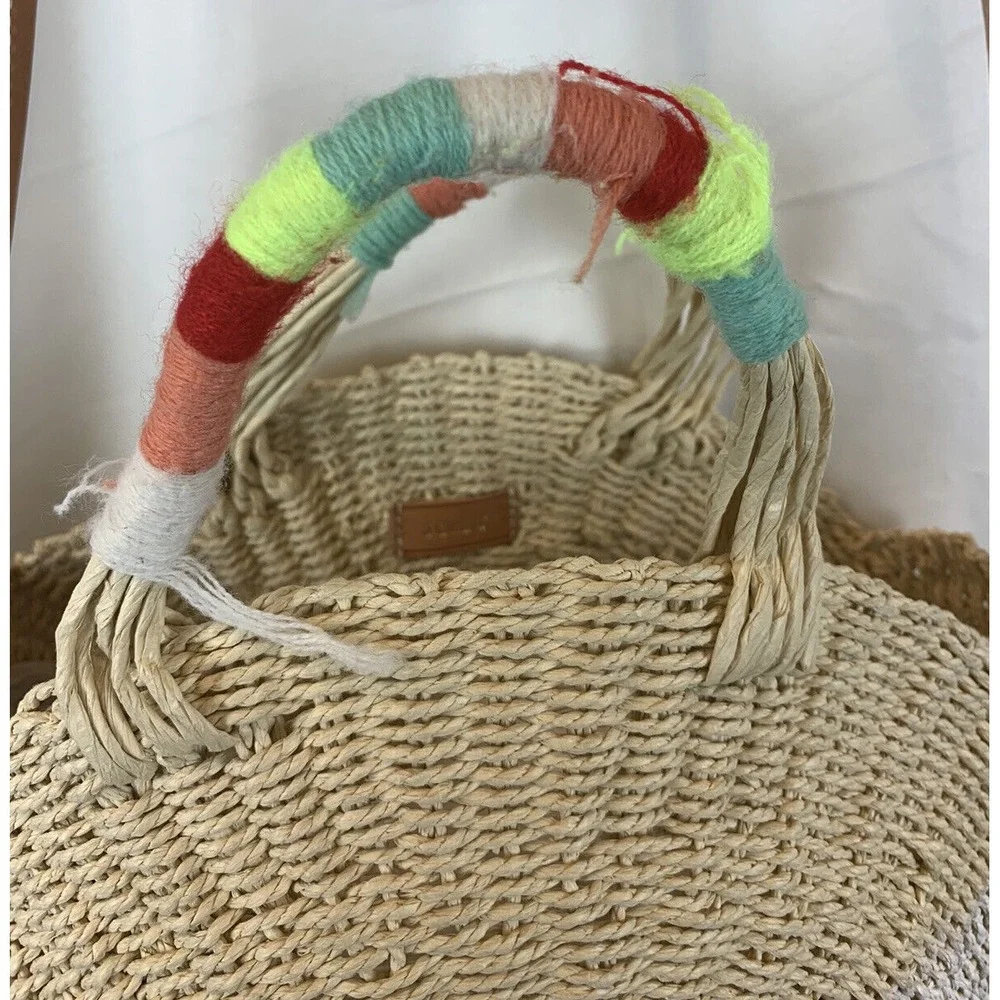 J Crew‎ Women's Round Wicker Purse Handbag